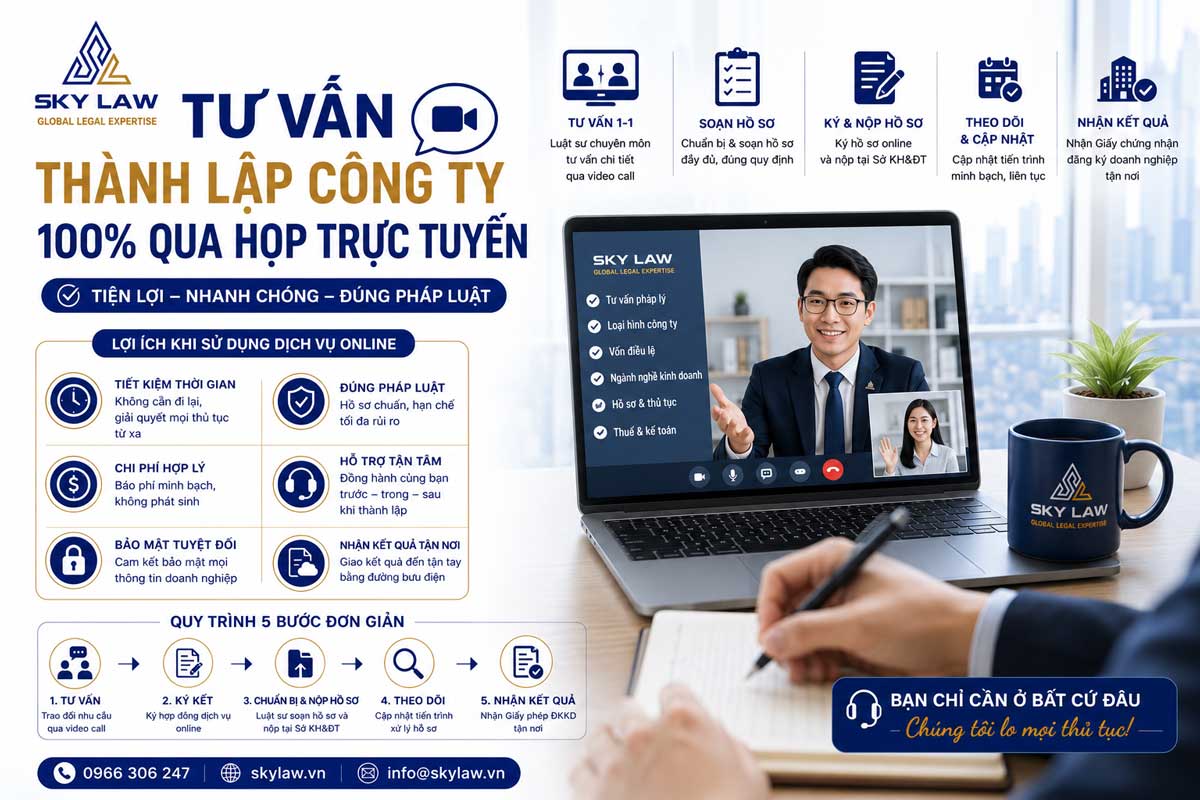 Case Study: Tư Vấn Thành Lập Công Ty 100% Qua Họp Trực Tuyến